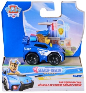 Masinuta Paw Patrol - Pup Squad Racer, 6.5 cm, cu roti functionale, pentru copii
