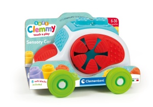 Masinuta senzoriala Clementoni Soft Clemmy 17315, cu 8 cuburi moi si figurina, pentru copii 6-36 luni - Img 4