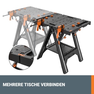 Masuta de lucru multifunctionala WORX Pegasus WX051, capacitate 450 kg, compacta - Img 9