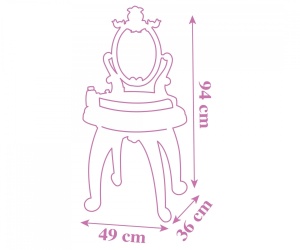 Masuta de machiaj pentru copii Smoby Gabbys Dollhouse, cu oglinda, scaun si accesorii - Img 6