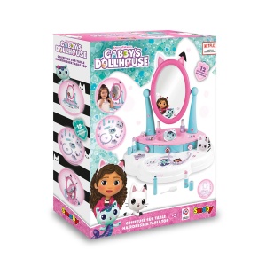 Masuta de machiaj pentru copii Smoby Gabbys Dollhouse, cu oglinda si 12 accesorii, 49x36x50,5 cm - Img 6