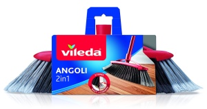 Matura pentru interior Vileda 137396, 2-in-1, eficienta in colturi si spatii inguste