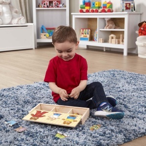 Melissa Doug Puzzle Barenfamilie 45 Piese Lemn Interactiv 3 Ani - Img 2