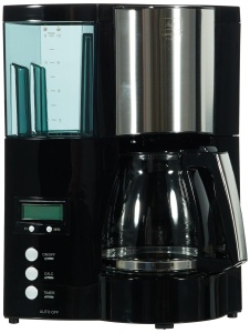 Melitta Optima Timer - aparat de cafea cu temporizator, aparat de cafea cu filtru cu ulcior de sticla si rezervor de apa detasabil, pentru pana la 8 cani de cafea, negru