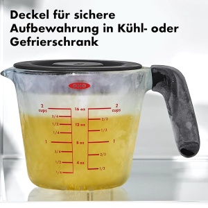 Meser de sticla OXO Good Grips 500 ml cu capac, rezistent la caldura - Img 5