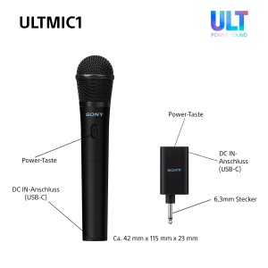 Microfon wireless Sony ULTMIC1, 2 microfoane, 20 ore autonomie, negru - Img 9