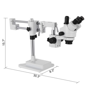 Microscop stereo VEVOR 35X-90X Trinocular Zoom rotire 360deg lentile din sticla optica - Img 2