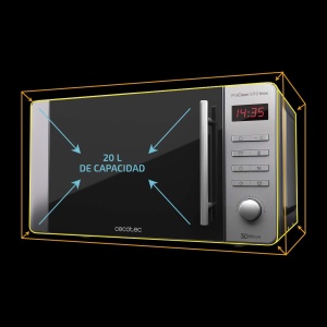 Microunde Cecotec Proclean 5110 Inox, 20L, 700W, Grill 800W - Img 6