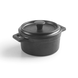 Mini oala Lacor 63392 cu capac Melamina BPA-free 210 ml Negru
