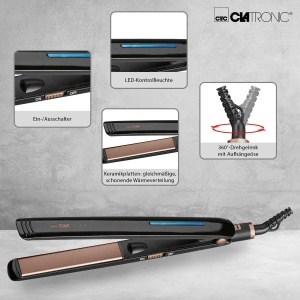 Mini Placa de Par Clatronic HC 3660, Ionizare, Turmalin-Ceramica, 28-33W - Img 2
