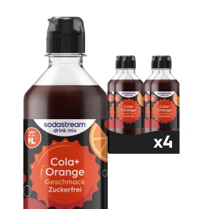 Mix pentru bauturi Sodastream Cola Portocala, 4 x 440 ml, fara zahar