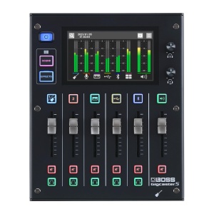 Mixer audio BOSS Gigcaster 5 cu 5 canale, interfata USB, touchscreen color