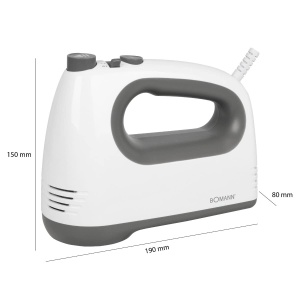 Mixer Bomann(r) | Motor puternic de 400 W | Mixer de mana | Turbo Stage si 5 niveluri de viteza | Mixere de mana | teluri si carlige de aluat din otel inoxidabil care pot fi spalate in masina de spalat vase | HM 6054 CB - Img 7