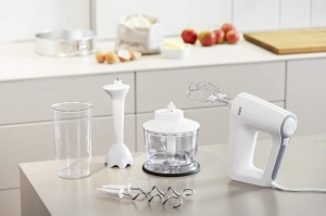 Mixer de mana Braun MultiMix 3 HM 3135, 500W, alb, cu accesorii - Img 2