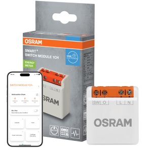 Modul de comutare OSRAM SMART WiFi 8A cu contor de energie, alb