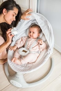 MoMi KENANI Leagan pentru copii 9 kg Bluetooth si telecomanda cu protectie solara si plasa impotriva insectelor - Img 21