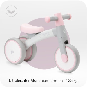 MoMi Tedi Mini-Laufrad pentru copii 1 ani roti din plastic cadru metalic usor - Img 6
