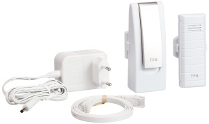 Monitor de temperatura TFA Dostmann Weatherhub Starter-Set, Alb - Img 3