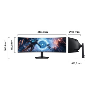 Monitor Gaming Ultrawide Curbat Samsung Odyssey G91F, 49 inch, DQHD, Negru - Img 2