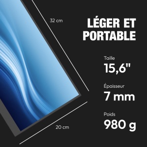 Monitor portabil Logicom NOMAD 15,6 inch FHD 1920x1080, USB-C, HDMI - Img 3