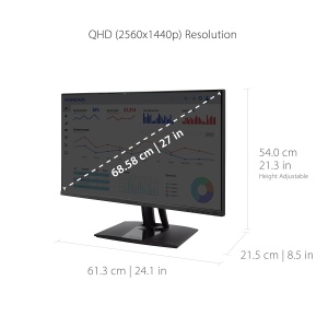 Monitor Viewsonic VP2756-2K, 68,6 cm (27 inch), WQHD, IPS, Negru - Img 6