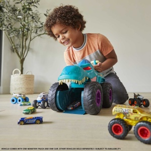 Monster Truck Hot Wheels Mega Wrex, cu lumini si sunete, pentru copii de la 3 ani - Img 2