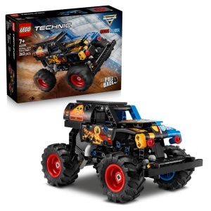 Monstertruck LEGO Technic Grave Digger 42219 cu motor de retragere, 263 piese