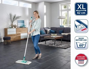 Mop pentru pardoseli Leifheit Profi XL Cotton Plus, 140 cm, cu sistem Click, pentru gresie si piatra - Img 3