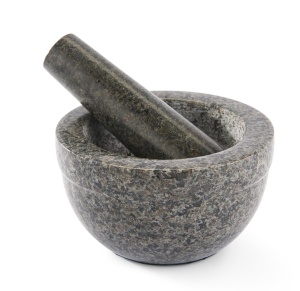 Mortar de granit ROSLE Mortar de piatra de inalta calitate cu pistil pentru ierburi condimente paste de curry sau pesto podea antiderapanta piatra de