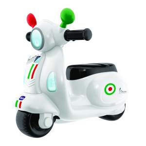 Motocicleta pentru copii Chicco Vespa Primavera cu roti detasabile si efecte sonore 1-3 ani