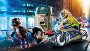 Motocicleta Politie PLAYMOBIL 70572 cu 2 Figurine si Accesorii pentru Copii 4-10 Ani - Img 2