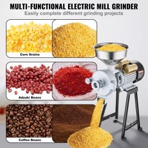 Moulin de cereale electrica VEVOR GM-002, 3000W, 50 kgh, inox - Img 3