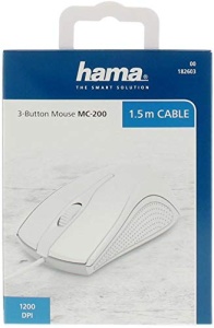 Mouse de calculator Hama cu cablu (mouse cu 3 butoane pentru PC, laptop si notebook, potrivit pentru dreptaci si stangaci, 1000 dpi, sisteme de operare: Windows 11/10/8/7/Vista/XP, MAC OS 10.10 sau o versiune ulterioara) alb - Img 3