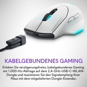 Mouse de gaming Alienware AW620M, 26000 DPI, design ergonomic, autonomie 140 ore - Img 8