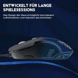 Mouse de gaming DR1TECH Guardian cu cablu - 7 butoane pentru pana la 3200 DPI - Design usor si durabil - Mouse de gaming ergonomic pentru PC/PS4/XBOX - Img 4