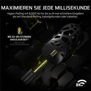 Mouse de gaming wireless Corsair Sabre v2 PRO, 33000 DPI, negru - Img 5