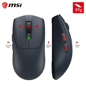 Mouse de gaming wireless MSI Forge GM340 Navy, 12000 DPI, 82 ore autonomie - Img 7