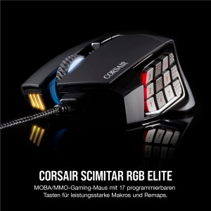 Mouse Gaming Corsair Scimitar RGB Elite, 17 butoane programabile, Negru - Img 3