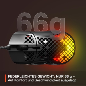 Mouse gaming SteelSeries Aerox 5, RGB, 66g, 9 butoane programabile - Img 3