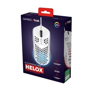 Mouse Gaming Trust Gaming GXT 928 Helox, Mouse USB cu fir ultrausor 65g, DPI reglabil (200-6400), Senzor optic, 6 butoane programabile, Iluminare RGB pentru PC de gaming MMO - Alb - Img 11