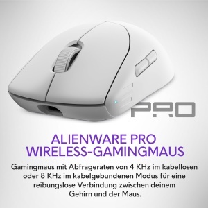 Mouse Gaming Wireless Alienware Pro - Lunar Light, 4KHz, ultralegerez - Img 2