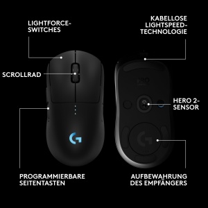 Mouse gaming wireless Logitech G PRO 2 LIGHTSPEED 44K DPI USB-C Negru - Img 6