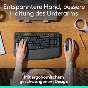 Mouse Trackball Ergonomic Logitech Ergo M575S, Bluetooth, Grafit, Control cu Degetul - Img 3
