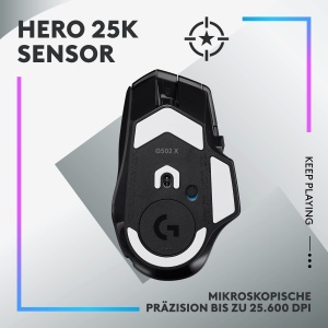 Mouse wireless gaming Logitech G502 X PLUS RGB LIGHTSPEED senzor HERO 25K Negru - Img 4