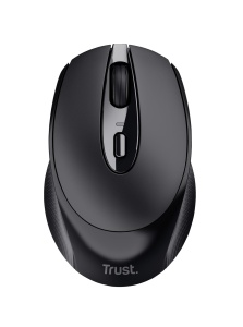 Mouse wireless reincarcabil Trust Zaya (mouse fara fir cu micro receptor USB, potrivit pentru dreptaci si stangaci, 4 butoane, 800/1200/1600 DPI) Negru