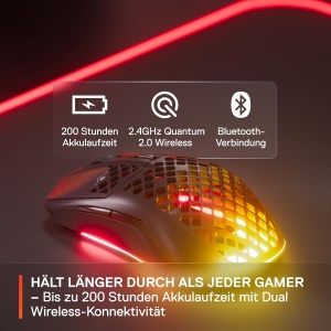 Mouse wireless SteelSeries Aerox 3 - 68g, RGB, design rezistent la apa - Img 7