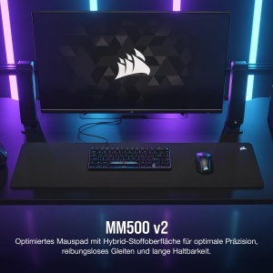 Mousepad Corsair MM500 v2, 93cm x 30cm, Negru, Suprafata hibrida - Img 2
