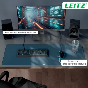 Mousepad Gaming Extra Mare Leitz 100 x 40 cm, Rutschfest, Gri - Img 3