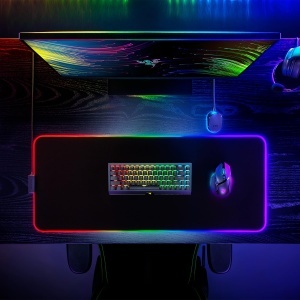 Mousepad gaming hibrid Razer Strider Chroma, 19 zone RGB, XL, negru - Img 10