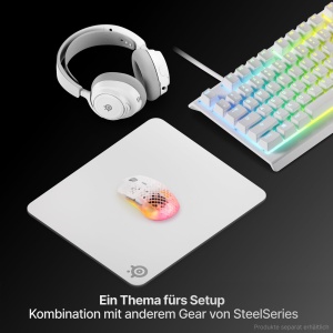 Mousepad Gaming SteelSeries QcK Heavy - Alb, 450 mm x 400 mm x 6 mm - Img 6